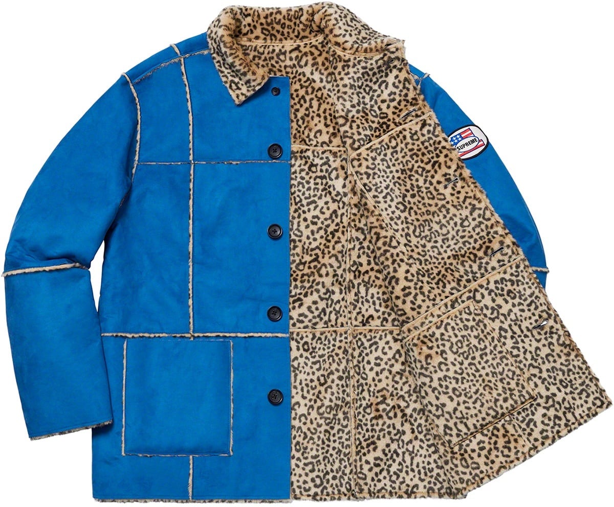 Reversible Faux Suede Leopard Coat view 21